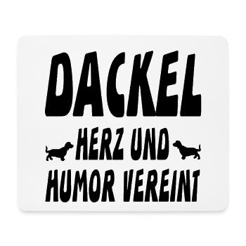 Dackel - Mousepad (Querformat) - Weiß - Vorne