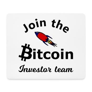 Le bitcoin s’envole vers la lune - Tapis de souris (format paysage) - blanc - Devant