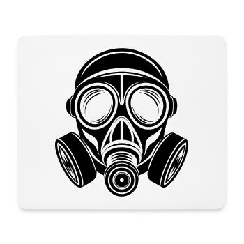 Gas mask - Mouse Pad (horizontal) - white - Front