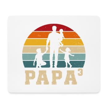 Vater 3 Kinder Stolzer Vater 3 Kinder Dreifacher Papa - Mousepad (Querformat) - Weiß - Vorne