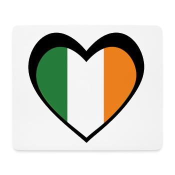 Ireland Black Heart – Love for Ireland - Tapis de souris (format paysage) - blanc - Devant