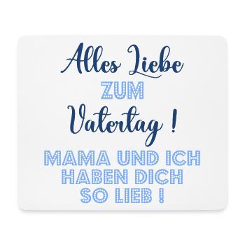 Erster Vatertag - Papa Mama Baby - Mousepad (Querformat) - Weiß - Vorne