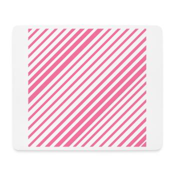 Graphic lines with diagonal stripes L pink - Mouse Pad (horizontal) - white - Front