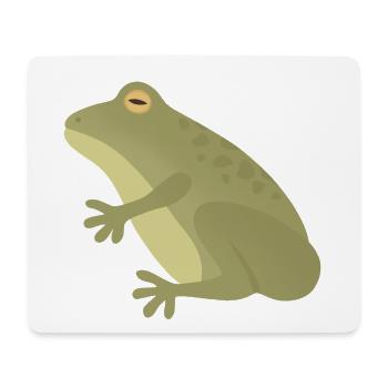 Smaragdfrosch-Silhouette in erdigen Tönen - Mousepad (Querformat) - Weiß - Vorne