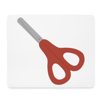 Rote Schere-Ikone - Mousepad (Querformat) - Weiß - Vorne
