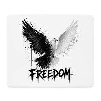 Dualité de la liberté - Tapis de souris (format paysage) - blanc - Devant