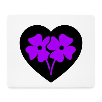 Fleur - Tapis de souris (format paysage) - blanc - Devant