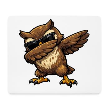 Dabbing Eule - Mousepad (Querformat) - Weiß - Vorne