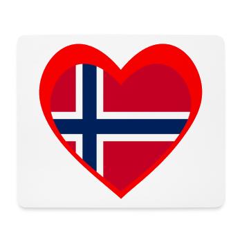 Norge Hjerte – Kjærlighet til Norge - Tapis de souris (format paysage) - blanc - Devant