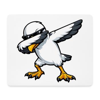 Mouette à tamponner - Tapis de souris (format paysage) - blanc - Devant