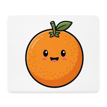 Mignon Orange - Motif de fruits sucrés été 2026 - Tapis de souris (format paysage) - blanc - Devant
