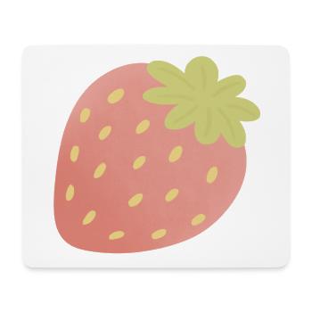 Pastel Strawberry Minimal - Mouse Pad (horizontal) - white - Front