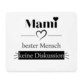 Mami bester Mensch Herz- Geschenk - Mousepad (Querformat) - Weiß - Vorne