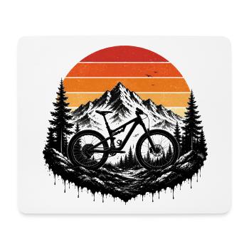 MTB Mountainbike Alpen Retro Trail Berge Bike - Mousepad (Querformat) - Weiß - Vorne