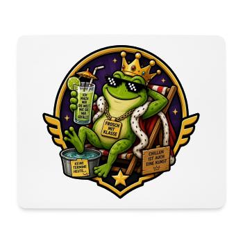 Königlicher Frosch mit Klasse - Mousepad (Querformat) - Weiß - Vorne