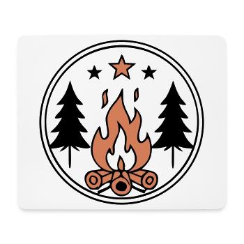 Blason du camp de Campfire Forest - Tapis de souris (format paysage) - blanc - Devant