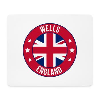 Wells England Circle Flag Badge - Mouse Pad (horizontal) - white - Front