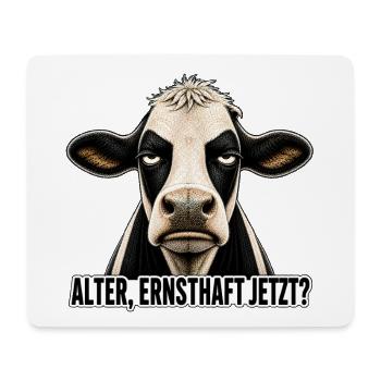 Alter ernsthaft jetzt Kuh Shirt Büro Humor - Mousepad (Querformat) - Weiß - Vorne