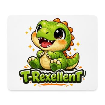 Süßer Baby T-Rex T-Rexcellent Dino Wortwitz - Mousepad (Querformat) - Weiß - Vorne
