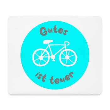 Fahrrad hellblau Rad Kreis coole Sprüche Fan Hobby - Mousepad (Querformat) - Weiß - Vorne