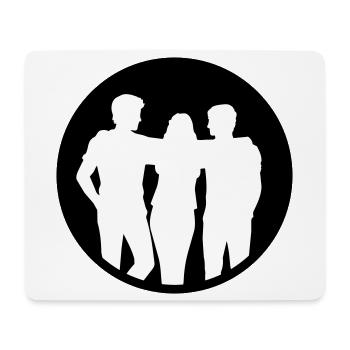 Menschen Gruppe Silhouette Freunde Team Zusammen - Mousepad (Querformat) - Weiß - Vorne