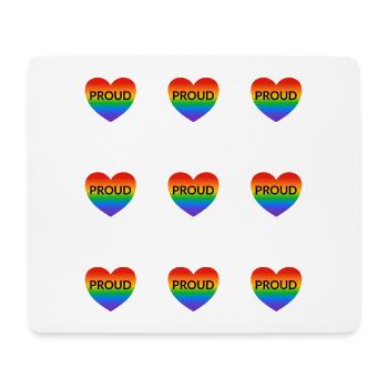 LGBT Pride Regenbogenherzen – Gay Pride - Mousepad (Querformat) - Weiß - Vorne