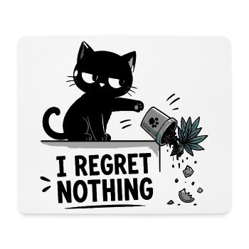 Je ne regrette rien drôle Chat noir qui s’écrase - Tapis de souris (format paysage) - blanc - Devant