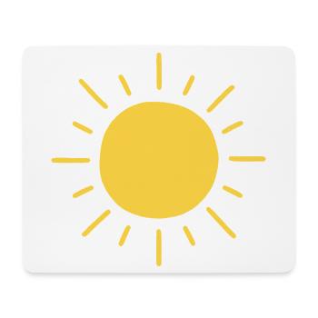 Minimalistische Sonne - Mousepad (Querformat) - Weiß - Vorne