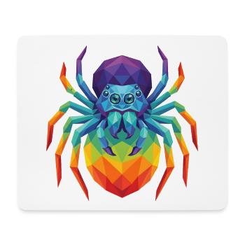 Lebendige geometrische springende Spinnen-Pop-Kunst - Mousepad (Querformat) - Weiß - Vorne