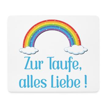 Baby Taufe Glückwünsche - Mousepad (Querformat) - Weiß - Vorne