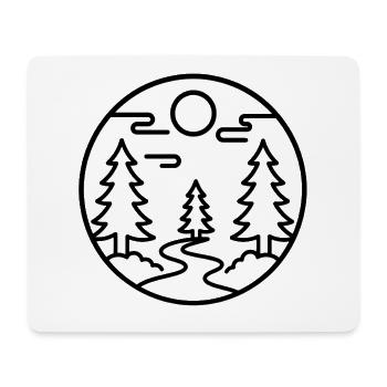 Moonforest Path Silhouette - Mouse Pad (horizontal) - white - Front