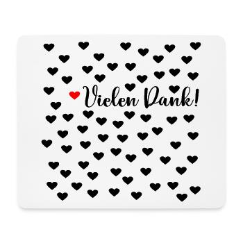 Dankbarkeit Vielen Dank Herzen - Mousepad (Querformat) - Weiß - Vorne