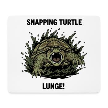 Tortue Serpentine Danger Lunge Snapping Turtle - Mouse Pad (horizontal) - white - Front