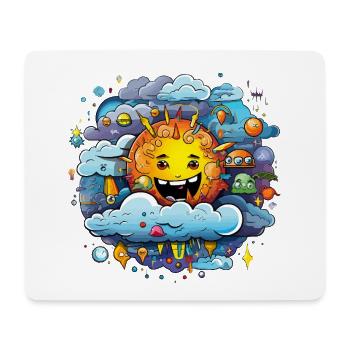 Sun in a sea of clouds - Mouse Pad (horizontal) - white - Front