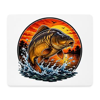 Sunset Mirror Carp Jump - Mouse Pad (horizontal) - white - Front