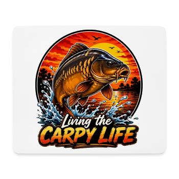 Das Carpy Life Angel-Design leben - Mousepad (Querformat) - Weiß - Vorne
