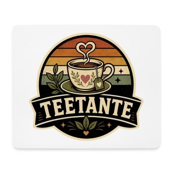 Tea Aunt Retro - Mouse Pad (horizontal) - white - Front