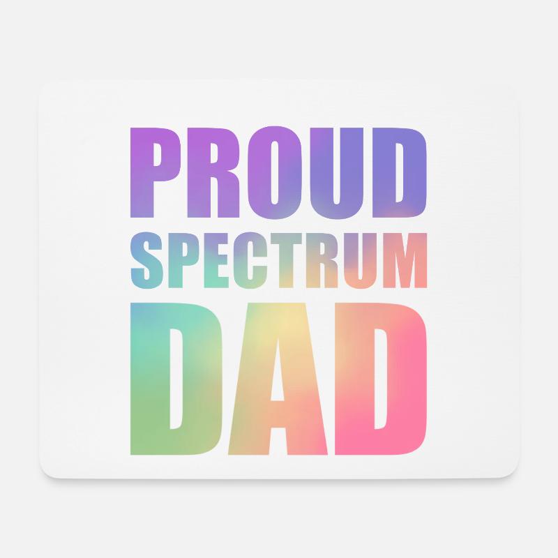 Proud Spectrum Dad - Mouse Pad (horizontal) - white