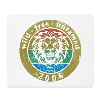 20th Birthday Wild, free & untamed since 06/2006 - Mouse Pad (horizontal) - white - Front