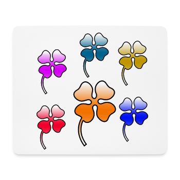 Fleur - Tapis de souris (format paysage) - blanc - Devant