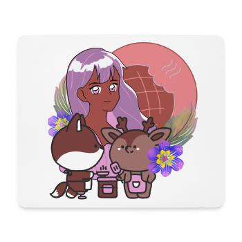 Kawaii-Küche & Magische Prothese - Mousepad (Querformat) - Weiß - Vorne