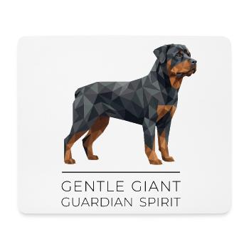 Rottweiler Low-Poly Art - Gentle giant - Mouse Pad (horizontal) - white - Front