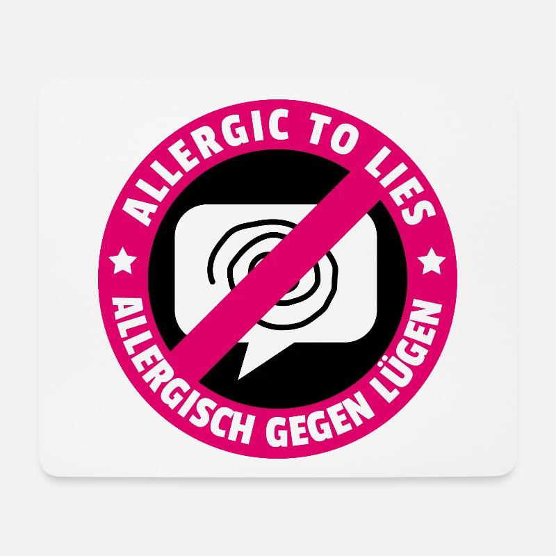 Allergisch gegen Lügen - Mousepad (Querformat) - Weiß