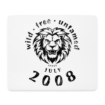 18. Geburtstag Sauvage, libre et indompté depuis 07/2008 - Tapis de souris (format paysage) - blanc - Devant