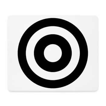Cible noire - Tapis de souris (format paysage) - blanc - Devant