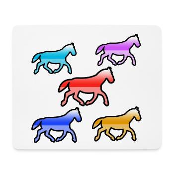horses - Mouse Pad (horizontal) - white - Front