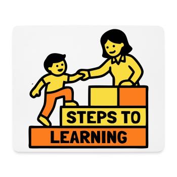 Steps to Learning Schule Logo - Mousepad (Querformat) - Weiß - Vorne