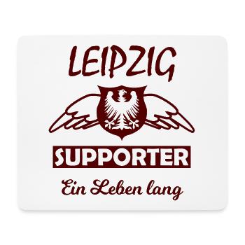 Leipzig Supporter Ein Leben Lang - Mousepad (Querformat) - Weiß - Vorne