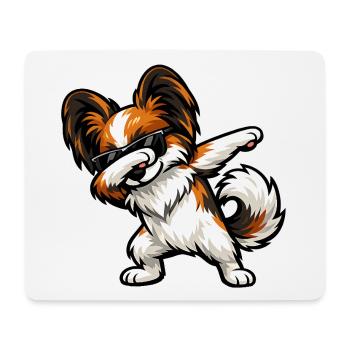 Dabbing Butterfly Dog - Mouse Pad (horizontal) - white - Front