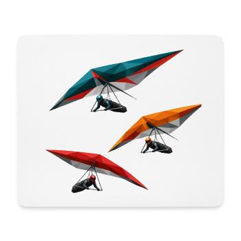 Polygon Hang Gliders Trio - Mousepad (Querformat) - Weiß - Vorne